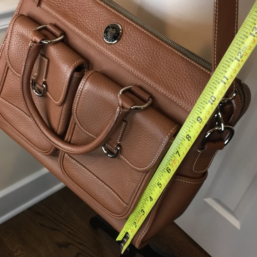Vintage DOONEY BOURKE Brown Leather Messenger Laptop Shoulder Bag Briefcase